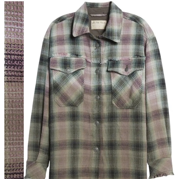 Free people - Anneli Shirt Plaid Jacket- sold out shacket - Picture 3 of 5
